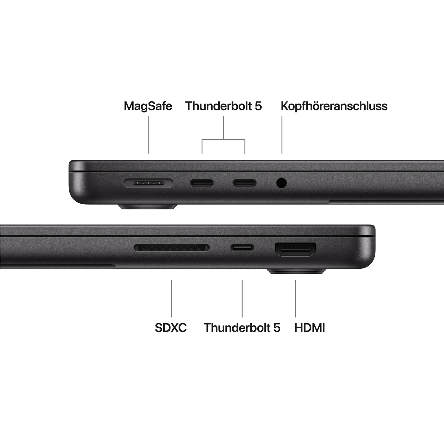 Apple MacBook Pro 14'' M5 Max 18-Core CPU  32-Core GPU - 2TB - 36GB Space Schwarz - 2026 - Kein Netzteil 