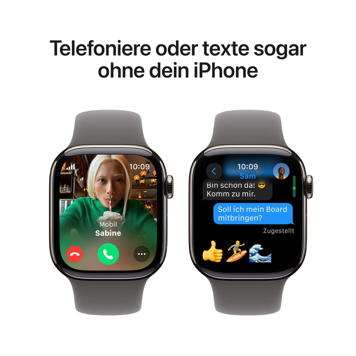 Produktbild: Apple watch series 10 42mm lte natur titanium sport band stone grau bild position 7