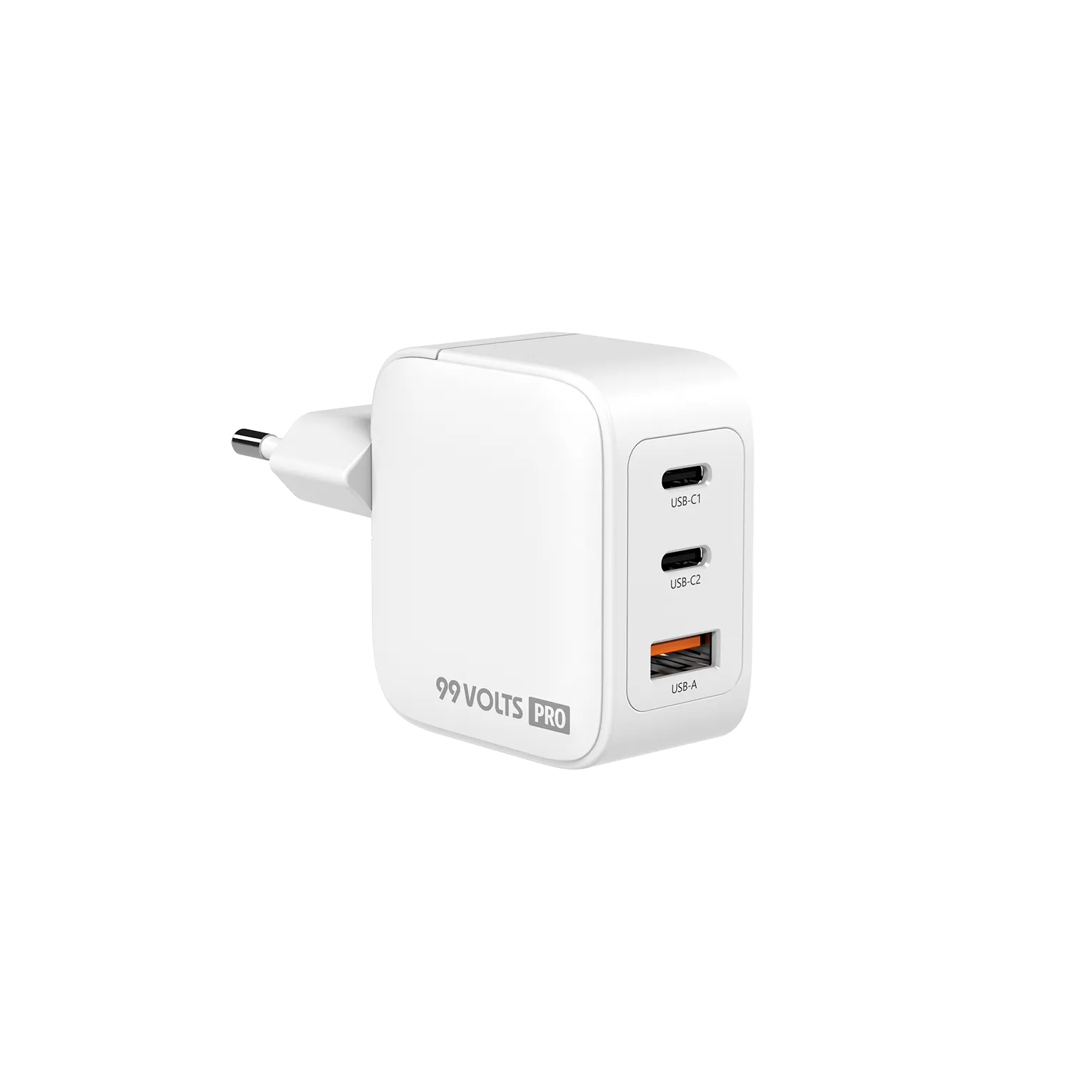 99VOLTS 70W GaN PD Power Adapter - 2 USB-C / 1 USB-A