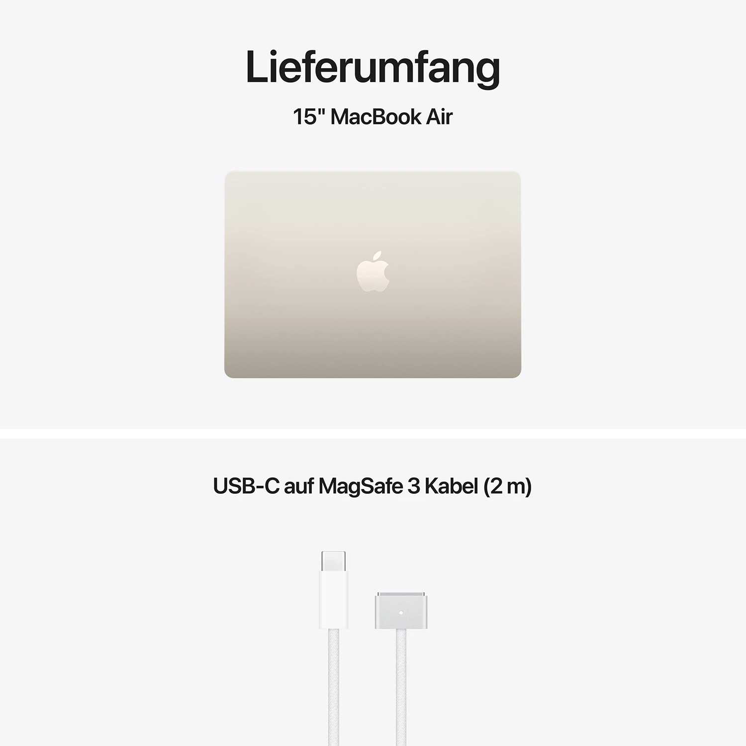 Macbook Air 15“ M5  10-Core CPU  10-Core GPU - 16 GB - 512 GB SSD - Polarstern - 2026