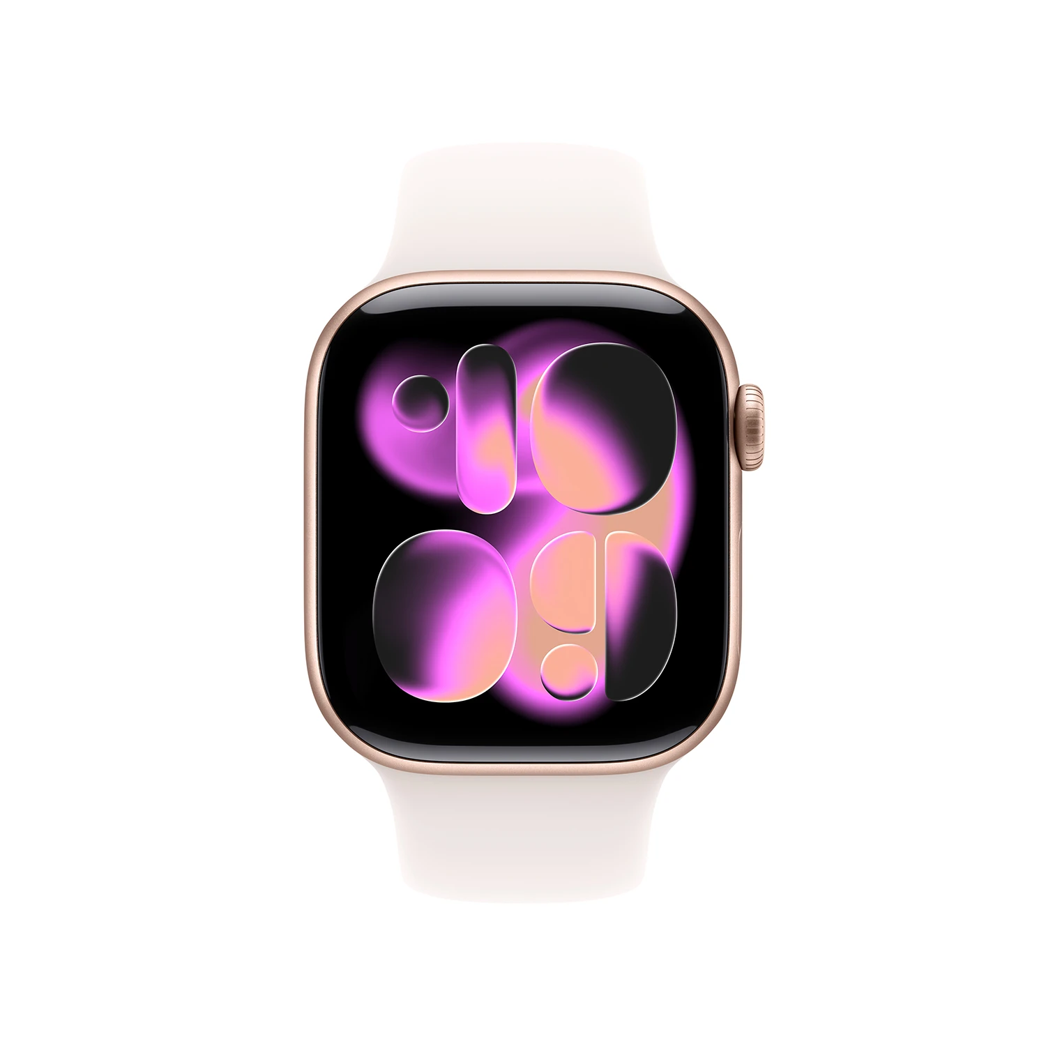 Produktbild Apple Watch Series 11 Rose Gold Aluminium Case/Blassrosa Sport Band frontal