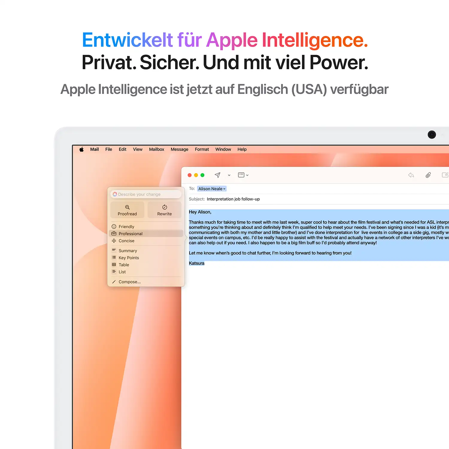 Produktbild: Imac m4 pro chip 4 port 24 in orange bild position 5