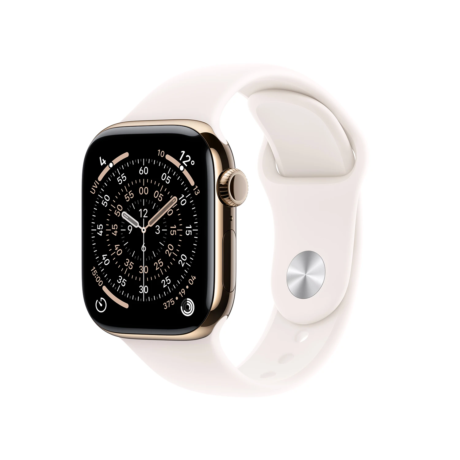 Produktbild Apple Watch Series 11 Gold Titanium Case/Blassrosa Sport Band