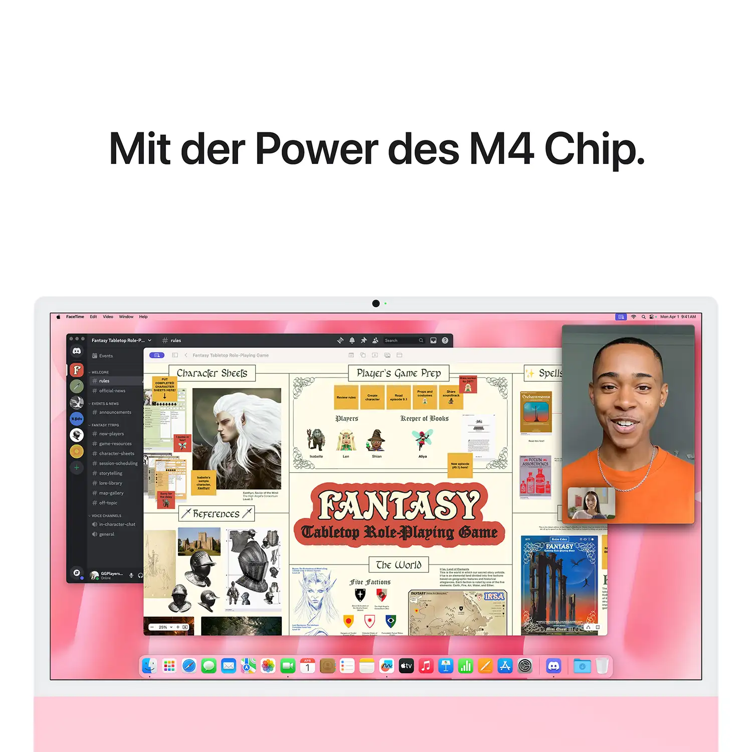 Produktbild: Imac m4 pro chip 4 port 24 in rosa bild position 6