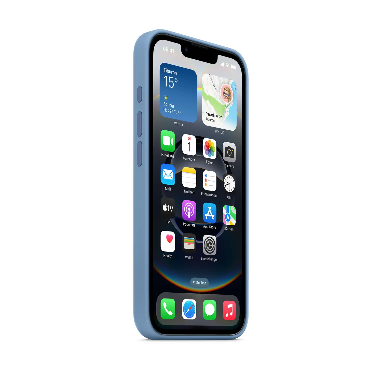 Produktbild: Iphone 16e hülle winterblau3