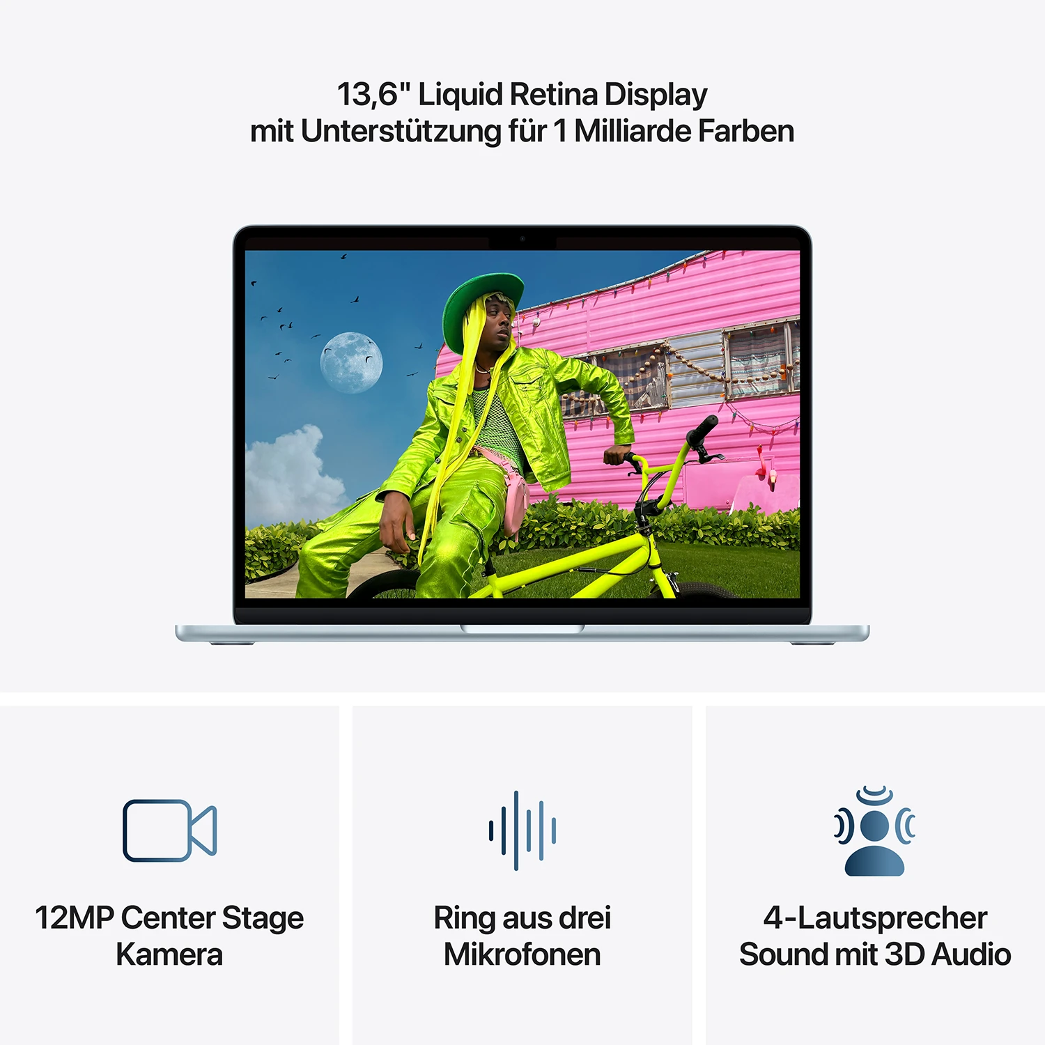 Macbook Air 13'' M5  10-Core CPU  8-Core GPU - 16 GB - 512 GB SSD - Himmelblau - 2026
