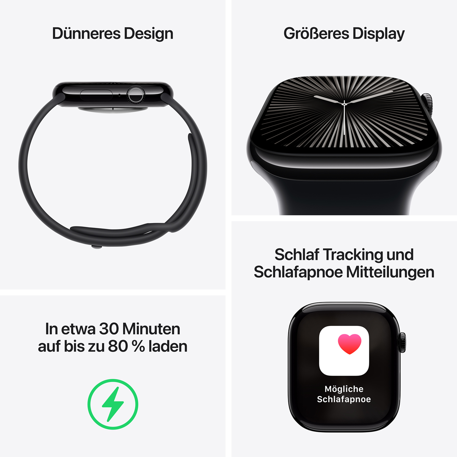 Produktbild: Apple watch series 10 42mm lte silber aluminum sport band denim bild position 3
