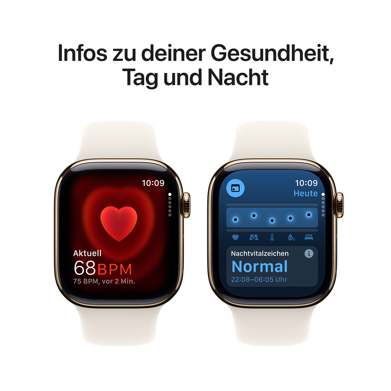 Produktbild: Apple watch series 10 42mm lte gold titanium sport band polarstern bild position 5