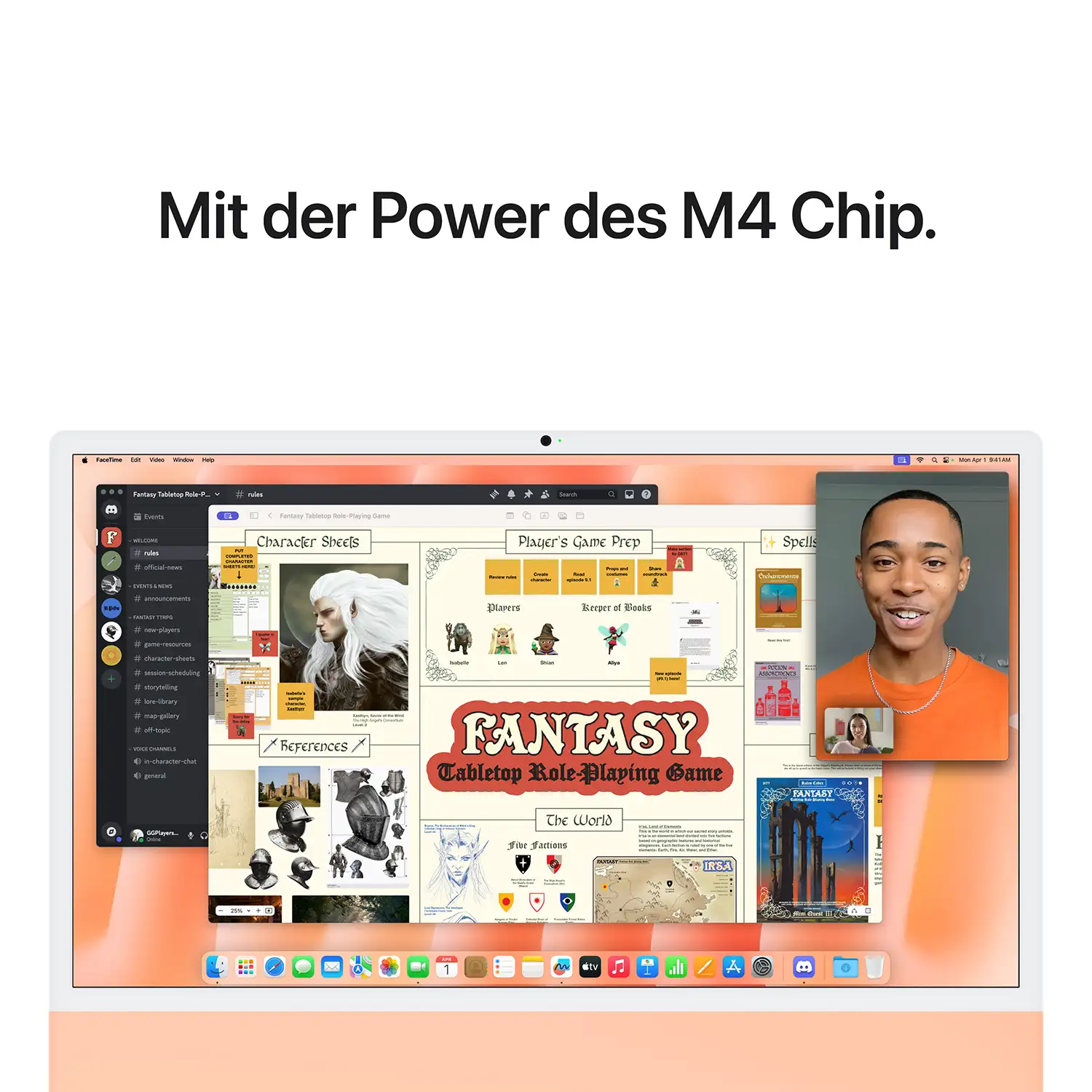 Produktbild: Imac m4 pro chip 4 port 24 in orange bild position 6
