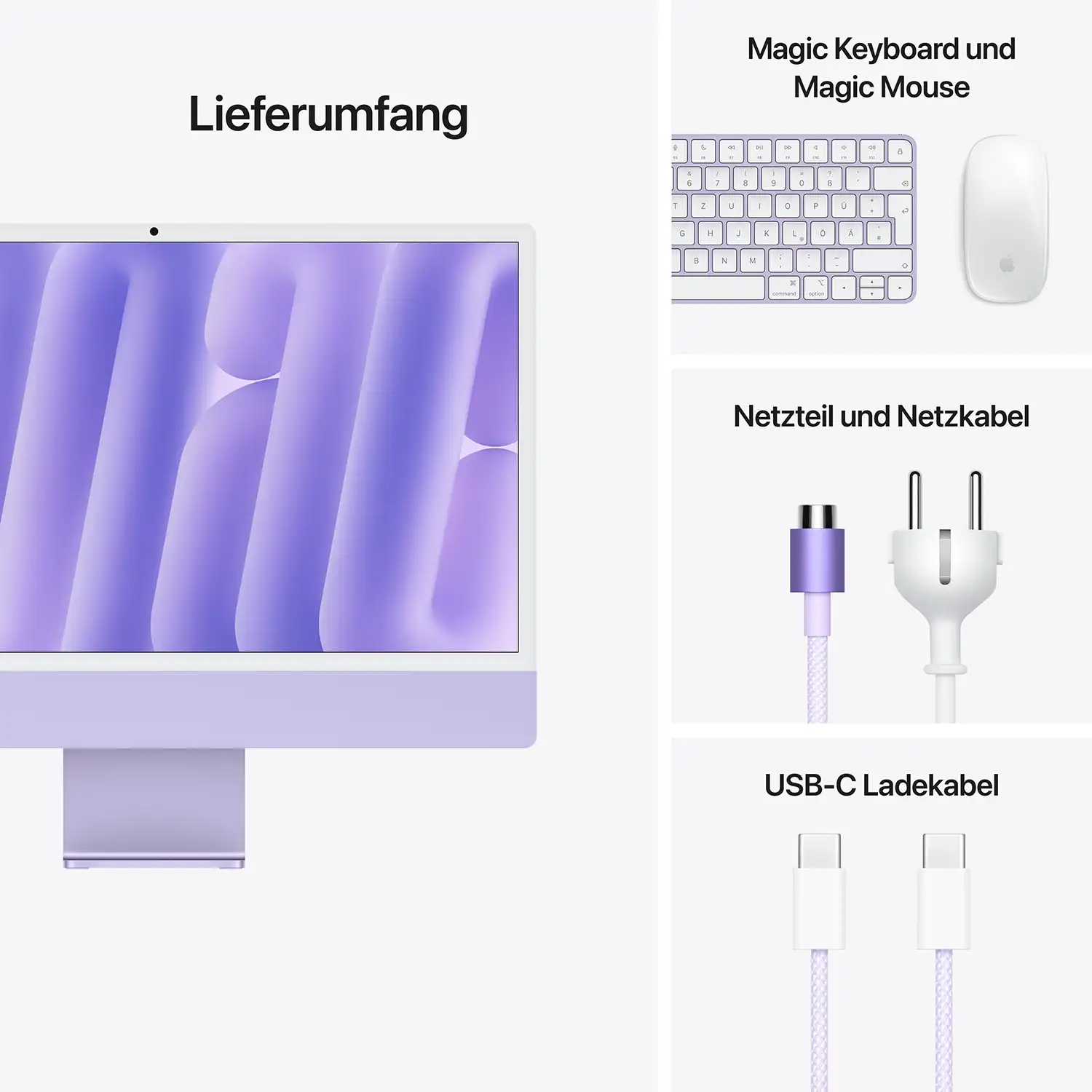 Produktbild: Imac m4 chip 2 port 24 in violett bild position 9