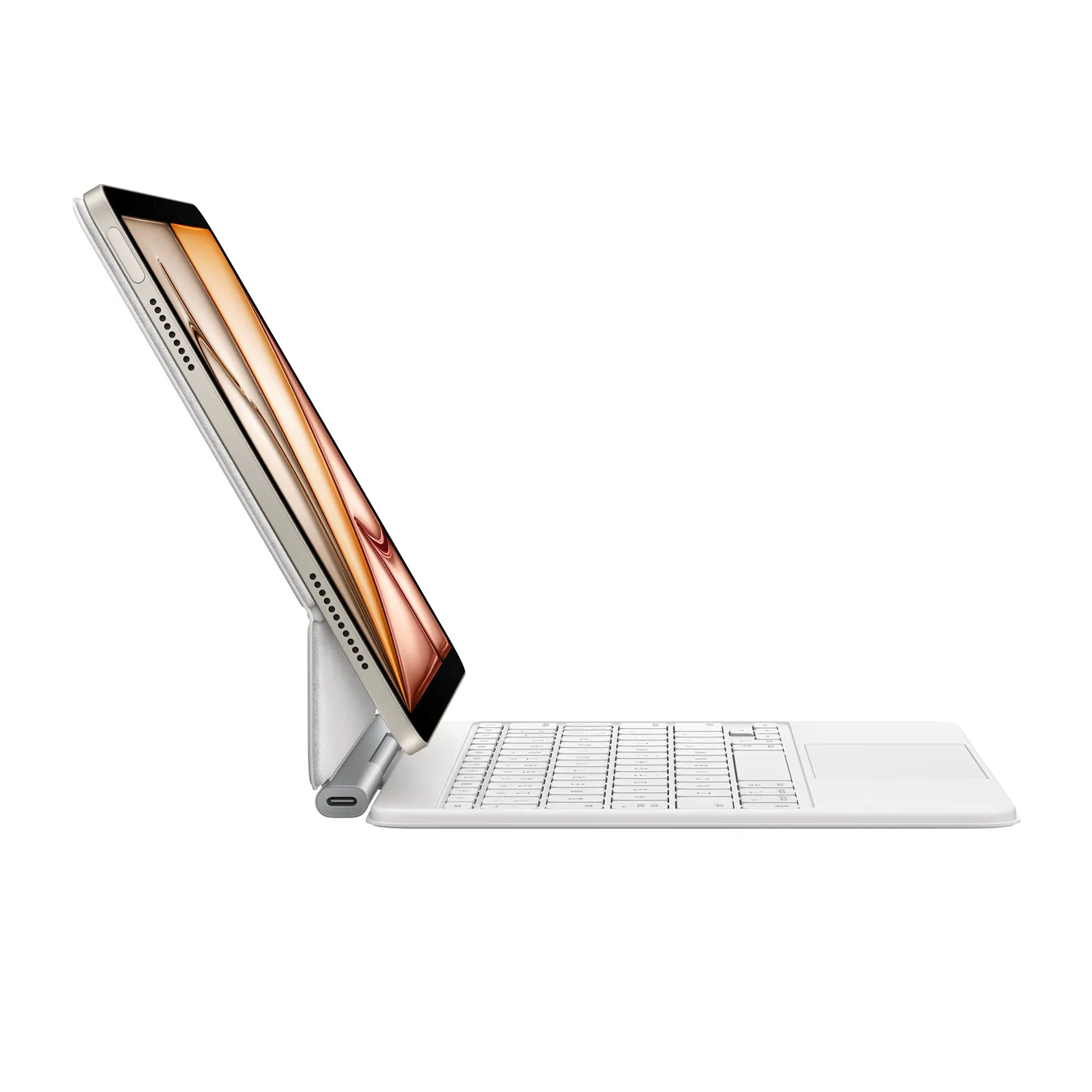 Produktbild Apple Magic Keyboard iPad 13 M3 weiß schräge Seitenansicht