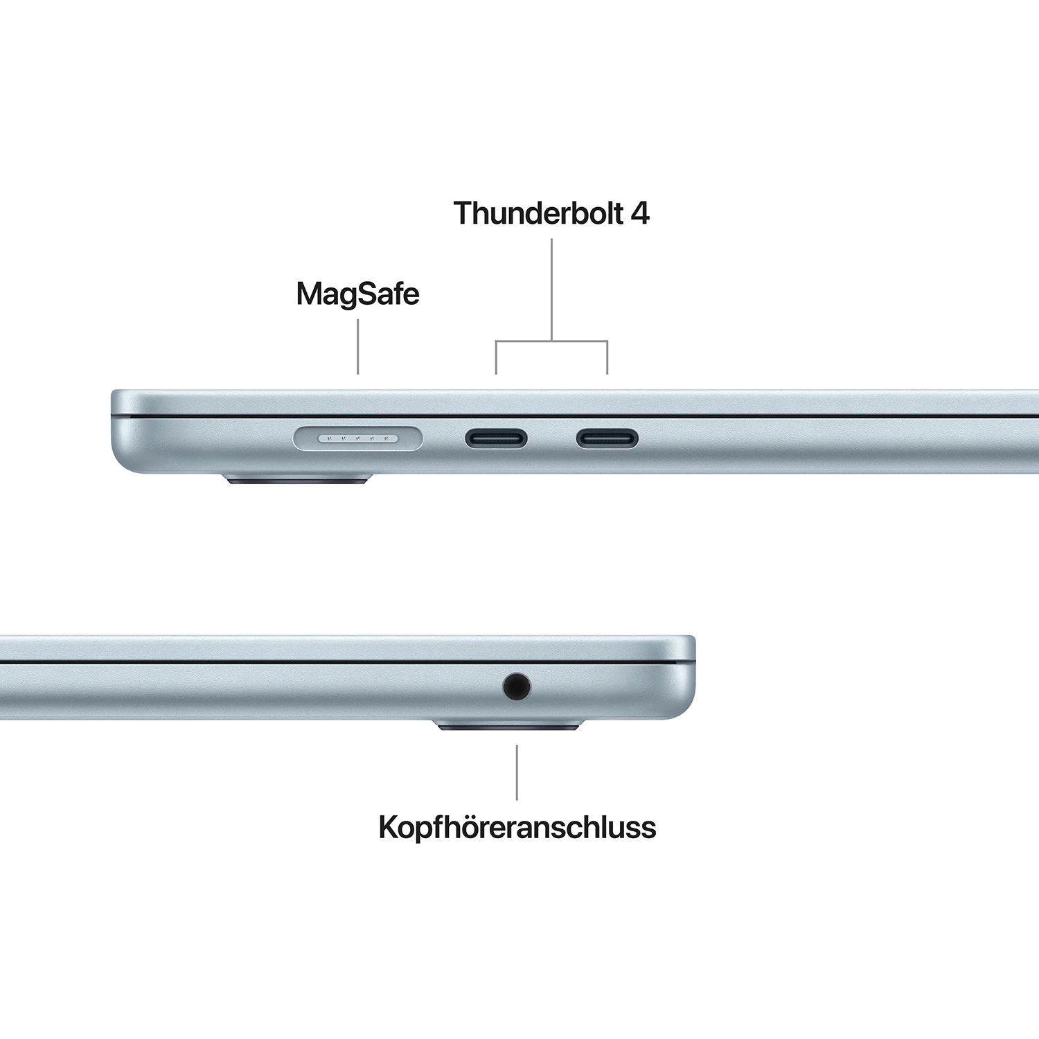 Macbook Air 15“ M5  10-Core CPU  10-Core GPU - 16 GB - 512 GB SSD - Himmelblau - 2026 - Kein Netzteil 