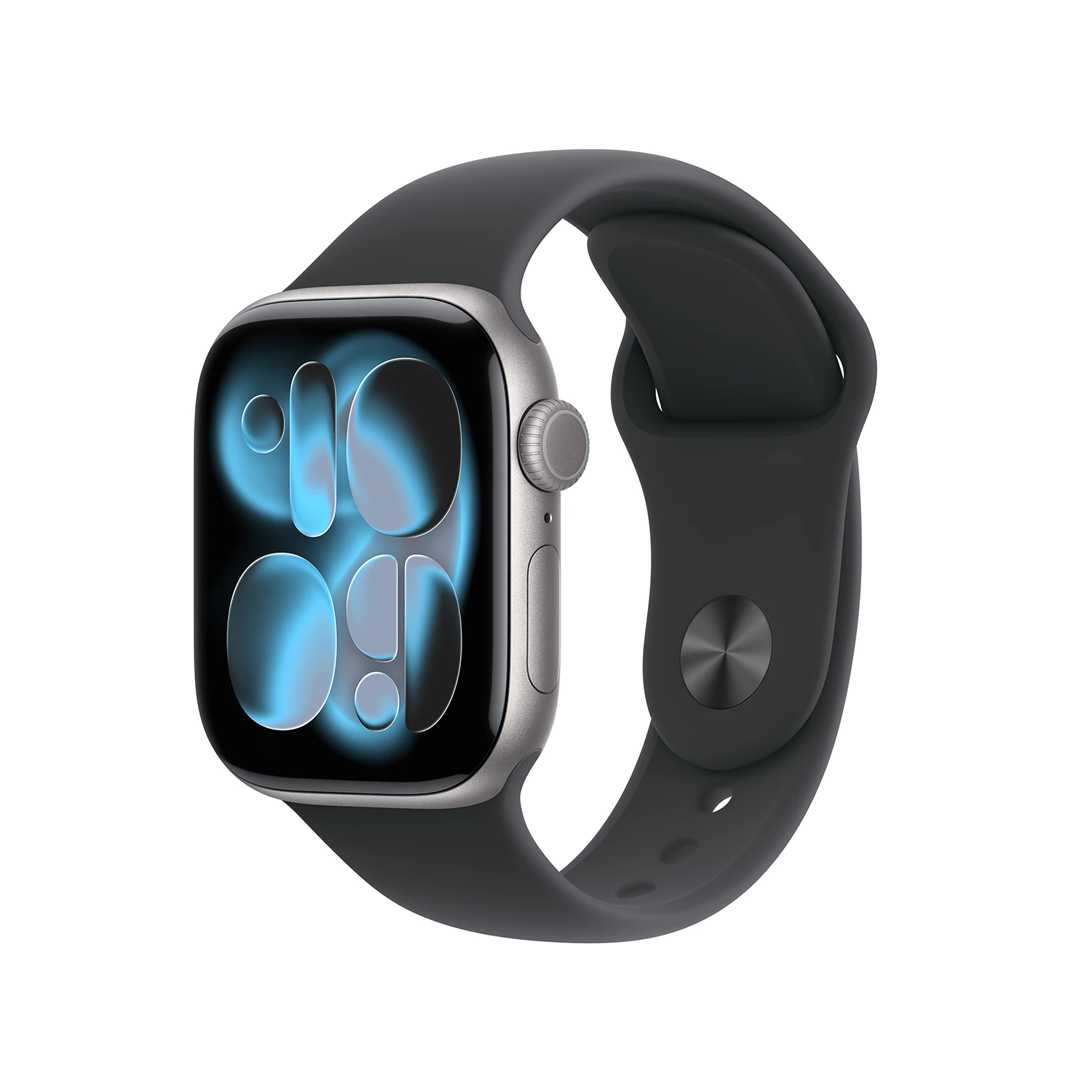 Produktbild Apple Watch Series 11 Space Grau Aluminium Case/schwarzem Sport Band