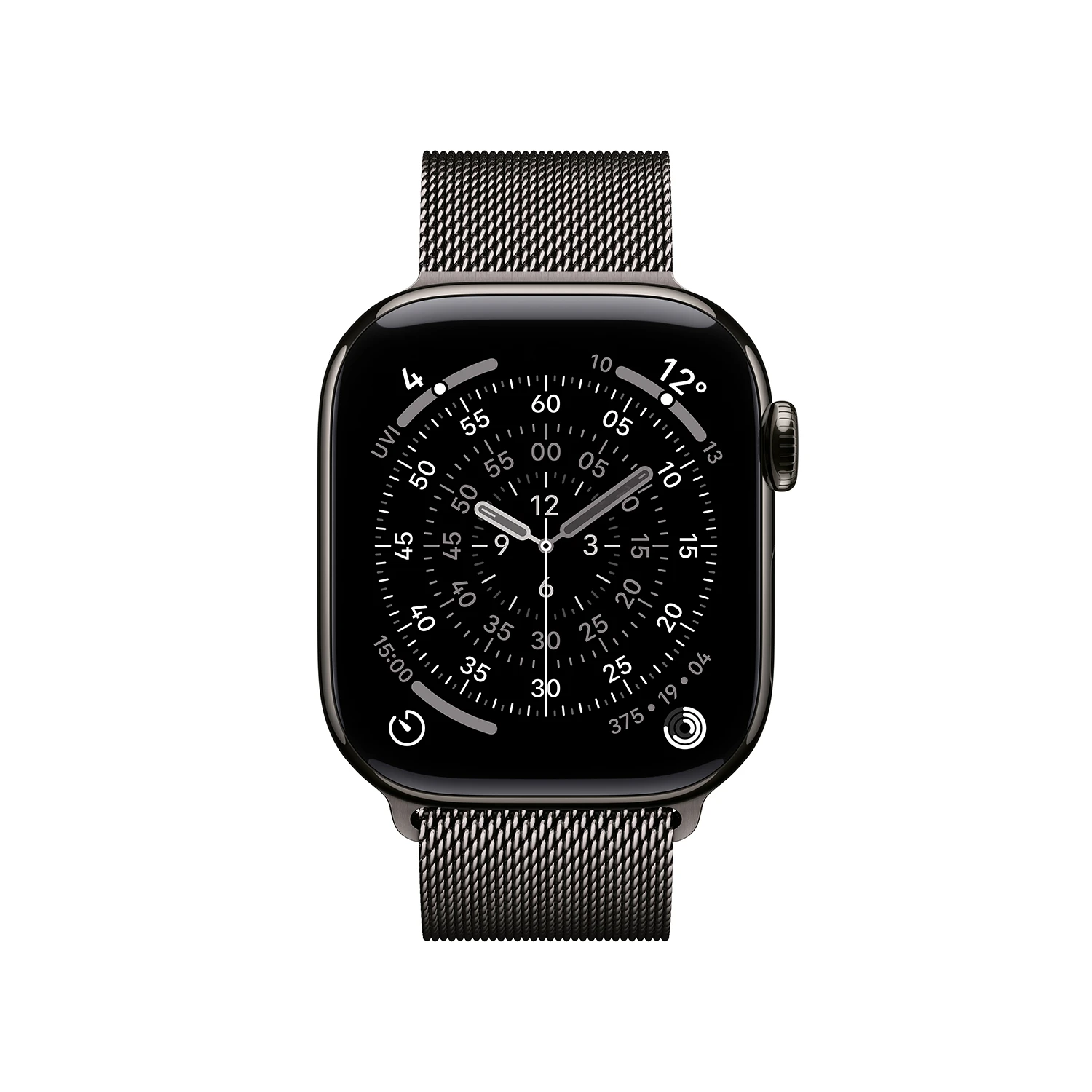 Produktbild Apple Watch Series 11 Schiefer Titanium Case/Schiefer Milanese Loop front