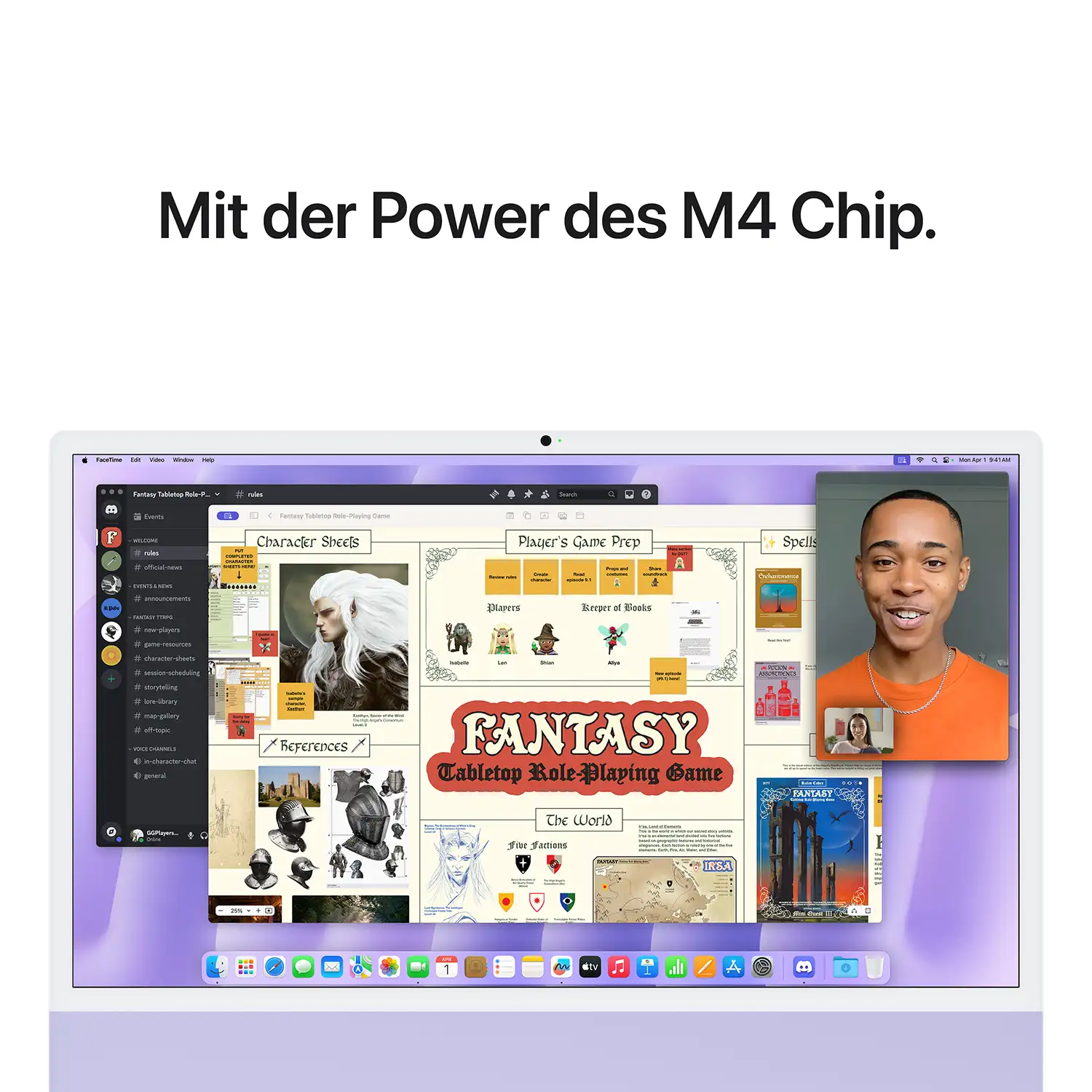 Produktbild: Imac m4 pro chip 4 port 24 in violett bild position 6