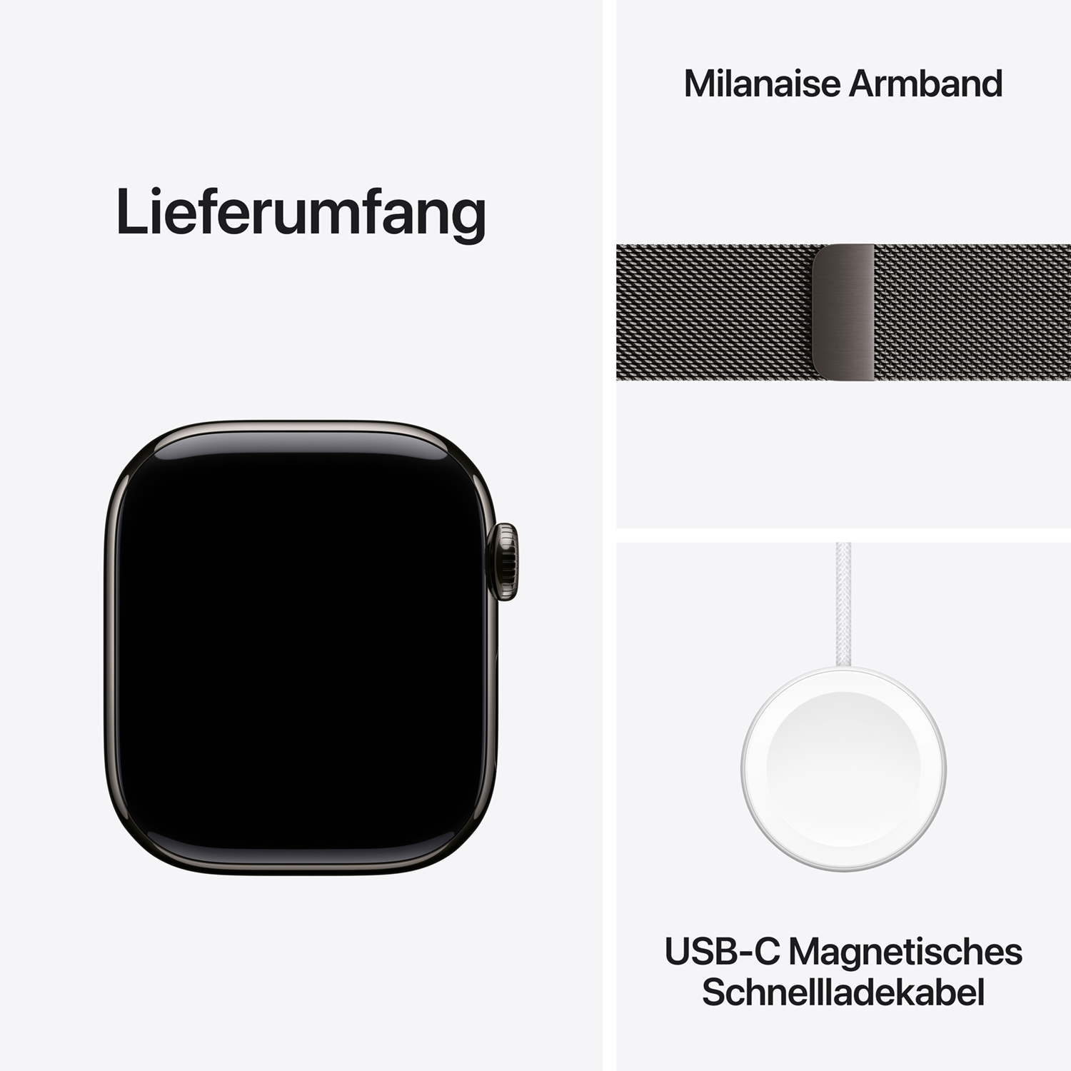 Produktbild: Apple watch series 10 42mm lte slate titanium milanese loop slate bild position 9