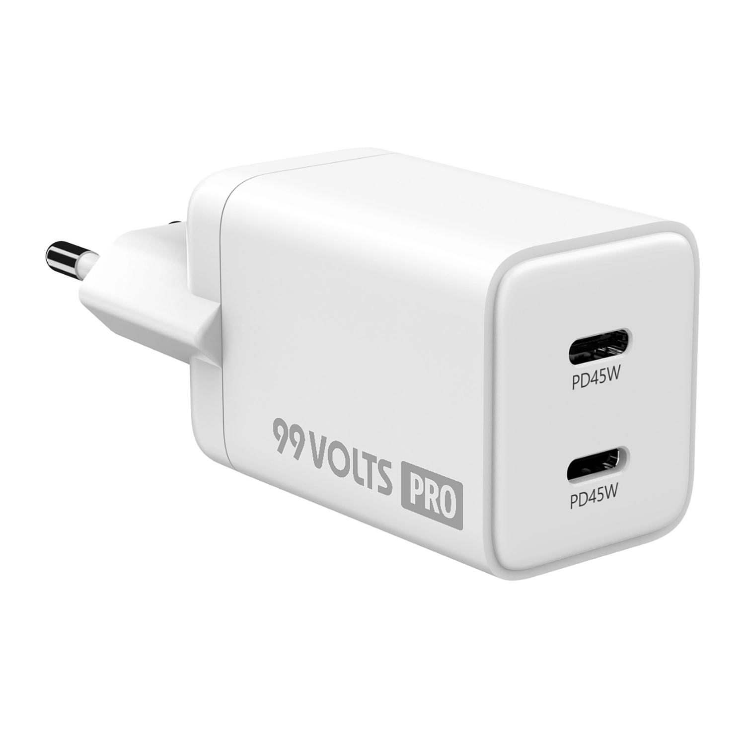 99VOLTS 45W GaN PD Power Adapter - 2 USB-C