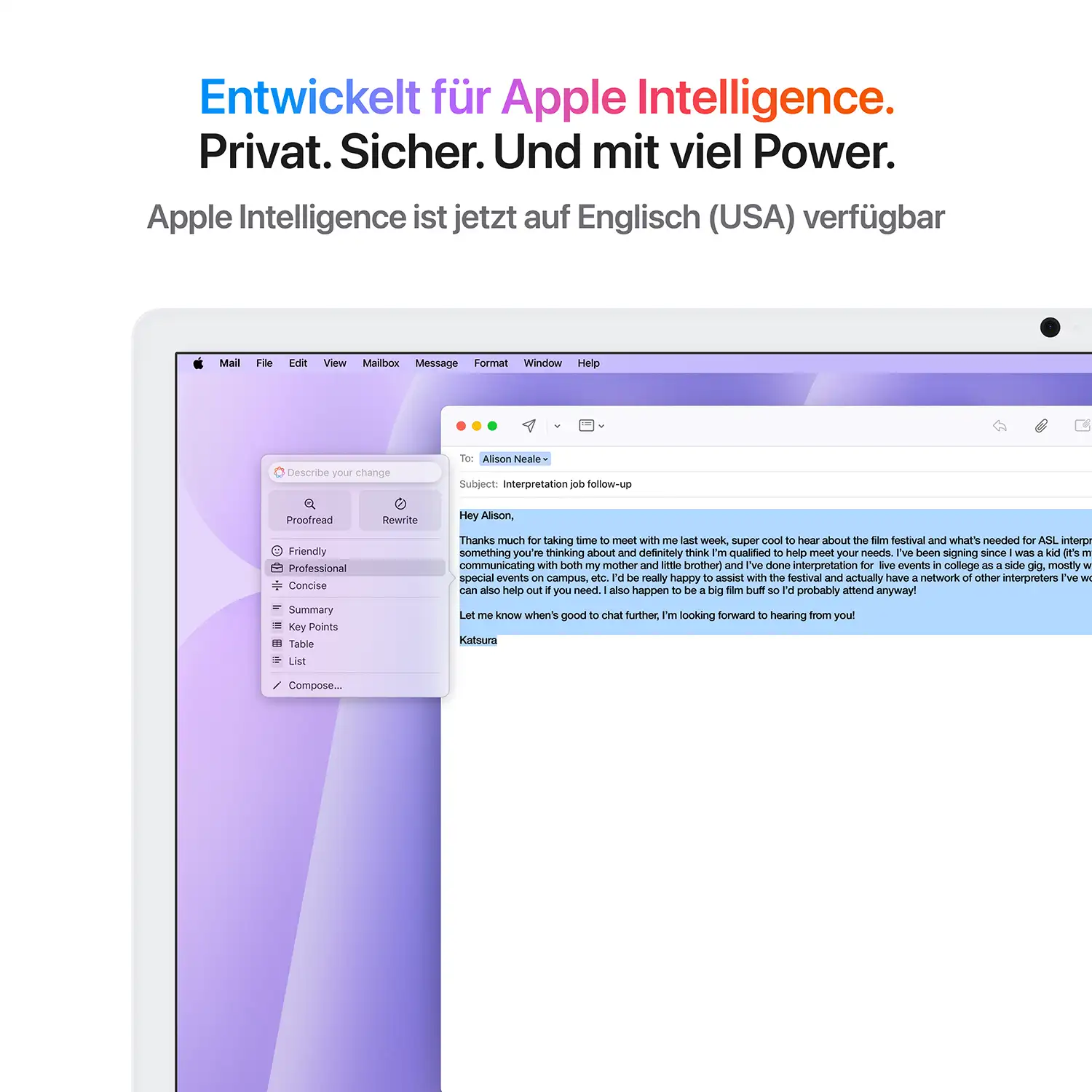 Produktbild: Imac m4 pro chip 4 port 24 in violett bild position 5